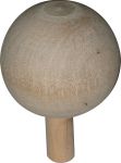 Kugelknopf alt, Holzkugel antik, Holzzierteil antik, aus Birke, Ø 40mm